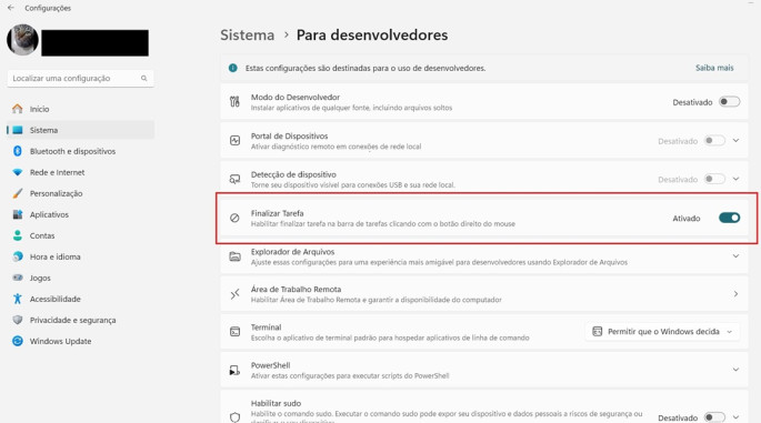 tela do windows